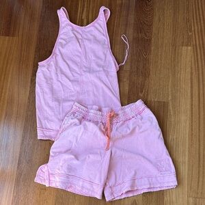 Free People Pink Women's Shorts and Tank Set